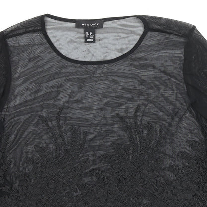 Womens UK Size 12 New Look Black Basic Blouse