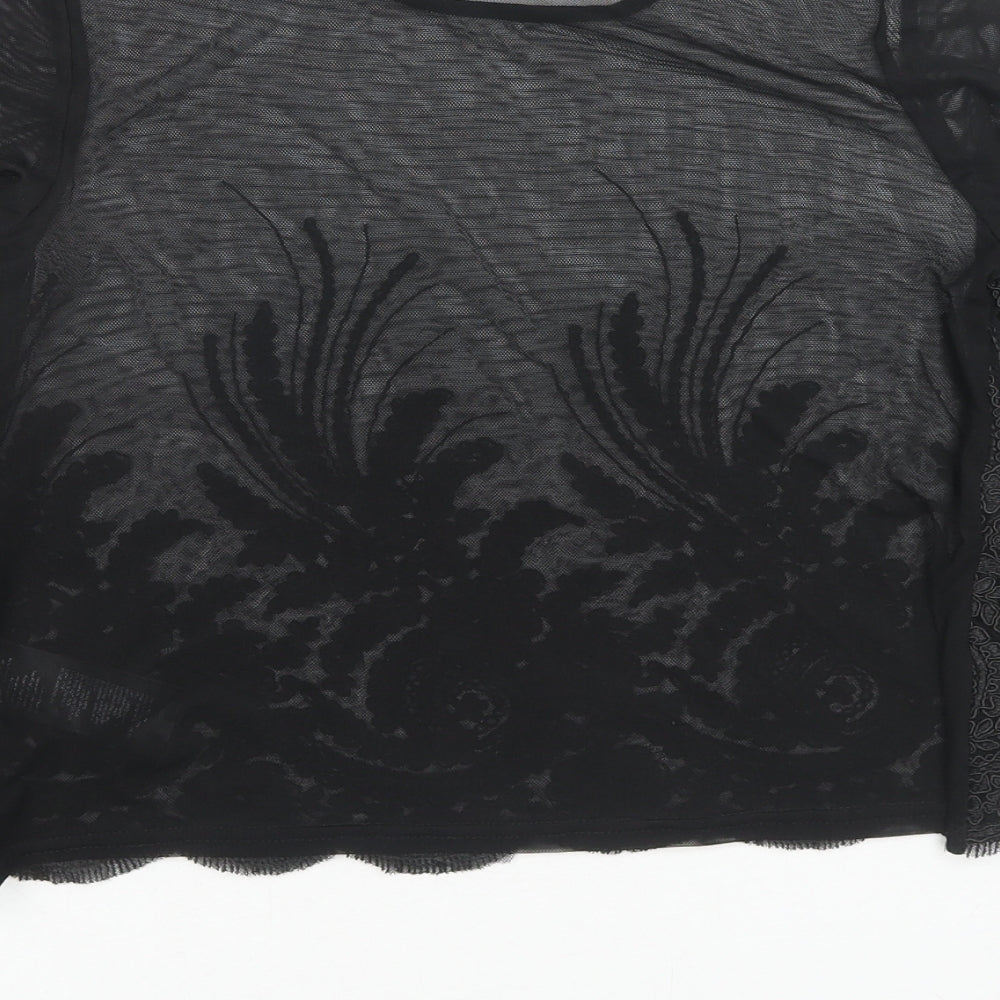 Womens UK Size 12 New Look Black Basic Blouse