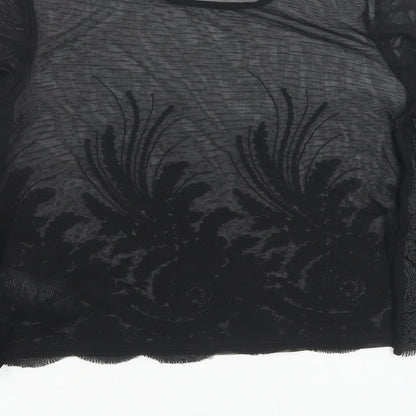 Womens UK Size 12 New Look Black Basic Blouse