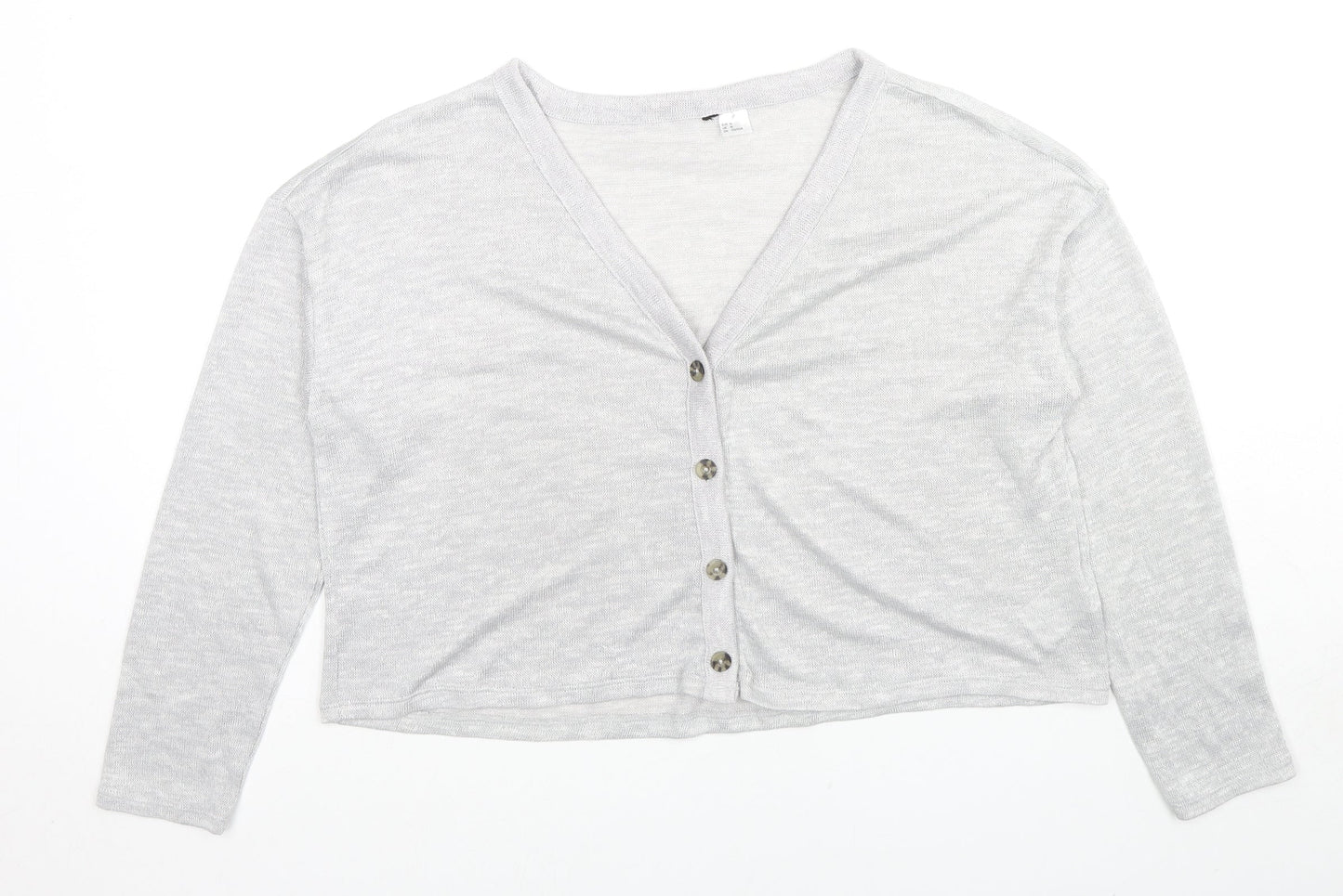 Womens UK Size M H&M Grey Cardigan Jumper