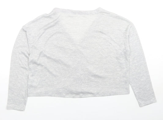 Womens UK Size M H&M Grey Cardigan Jumper