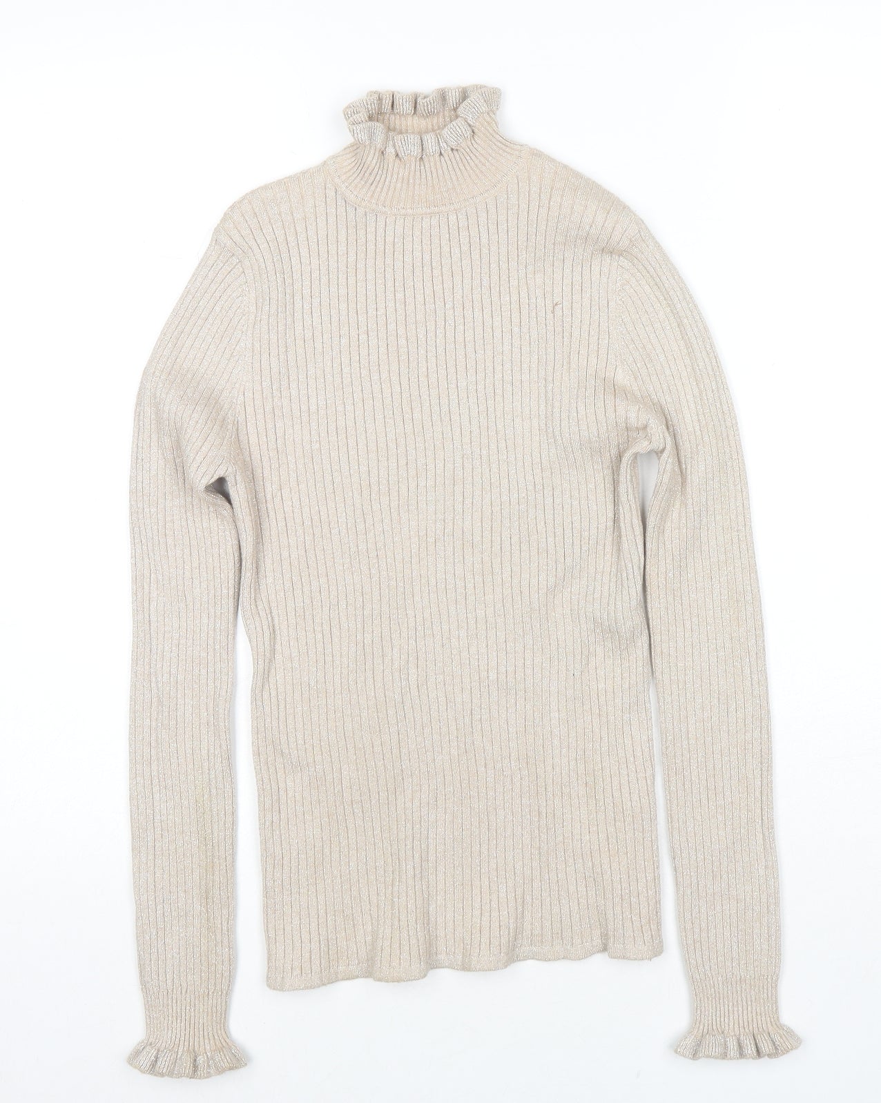 Womens UK Size S CC Fashion Beige Pullover Jumper