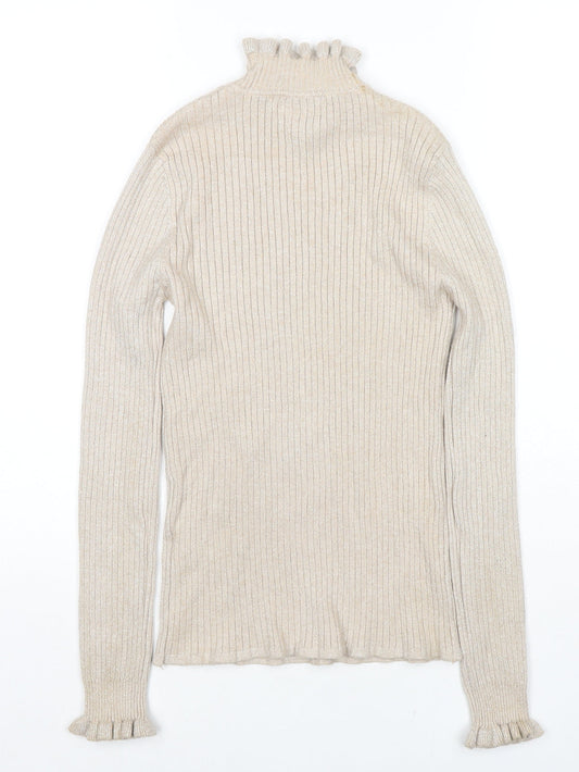 Womens UK Size S CC Fashion Beige Pullover Jumper