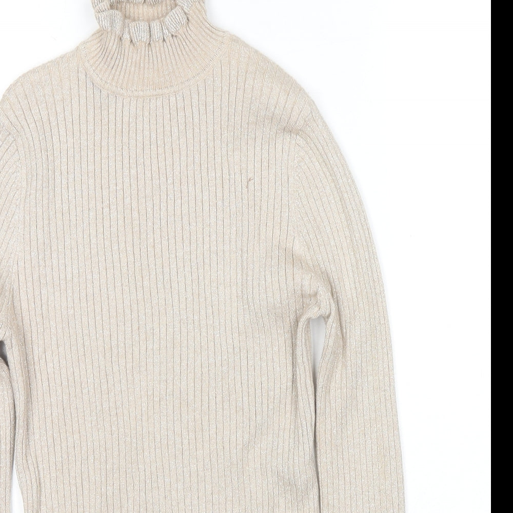 Womens UK Size S CC Fashion Beige Pullover Jumper