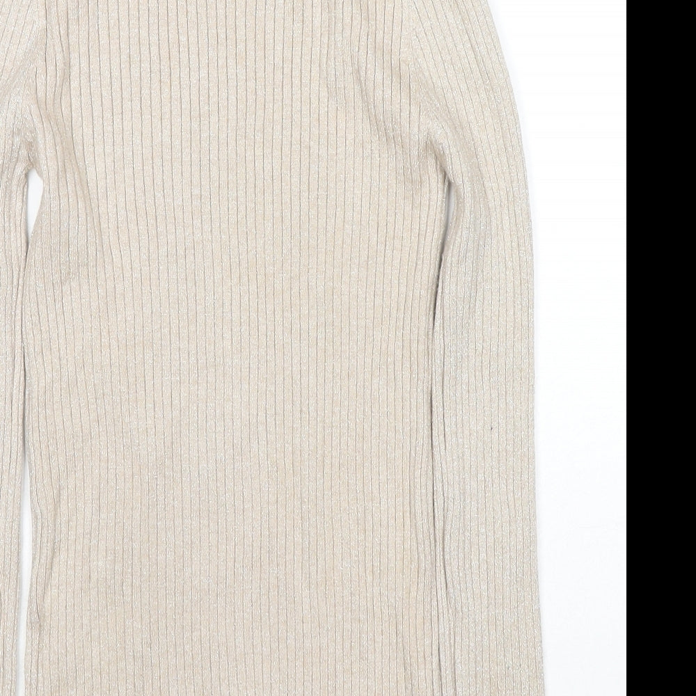 Womens UK Size S CC Fashion Beige Pullover Jumper