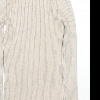 Womens UK Size S CC Fashion Beige Pullover Jumper