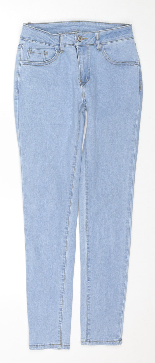 Womens UK Size XS Jeans Regular Fit Skinny Blue Jeans