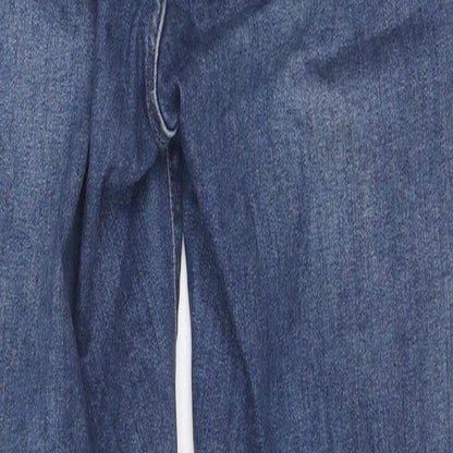 Never Denim Mens Blue Cotton Skinny Jeans Size S L28 in Regular Zip