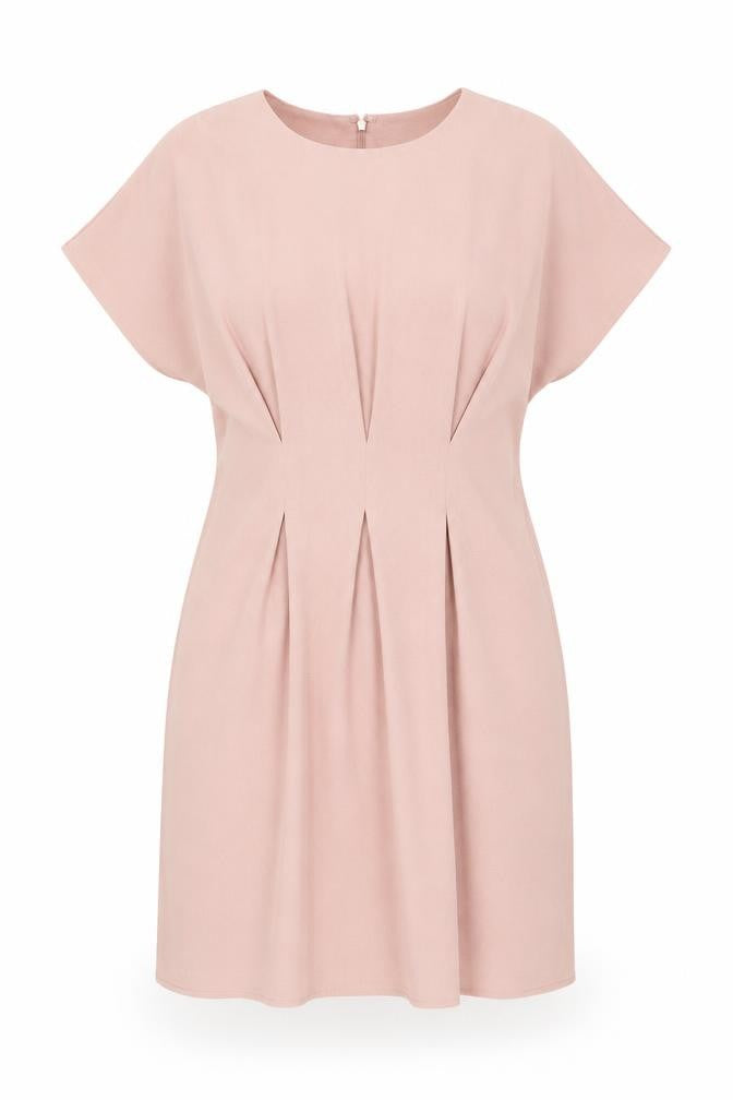 ASOS Womens Pink Polyester Shift Size 12 Boat Neck Zip