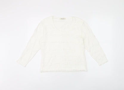 Womens UK Size S Precis White Jersey T-Shirt