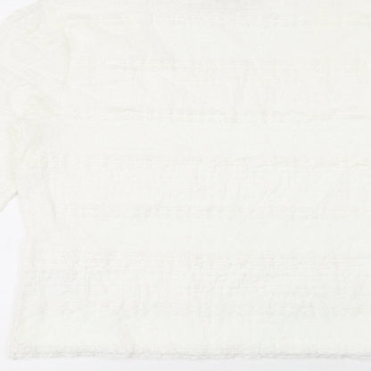 Womens UK Size S Precis White Jersey T-Shirt