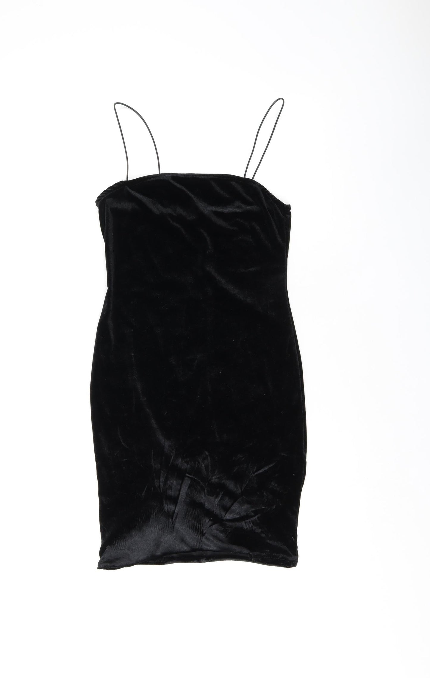 New Look Womens Black Polyester Bodycon Size 8 Off the Shoulder Pullover