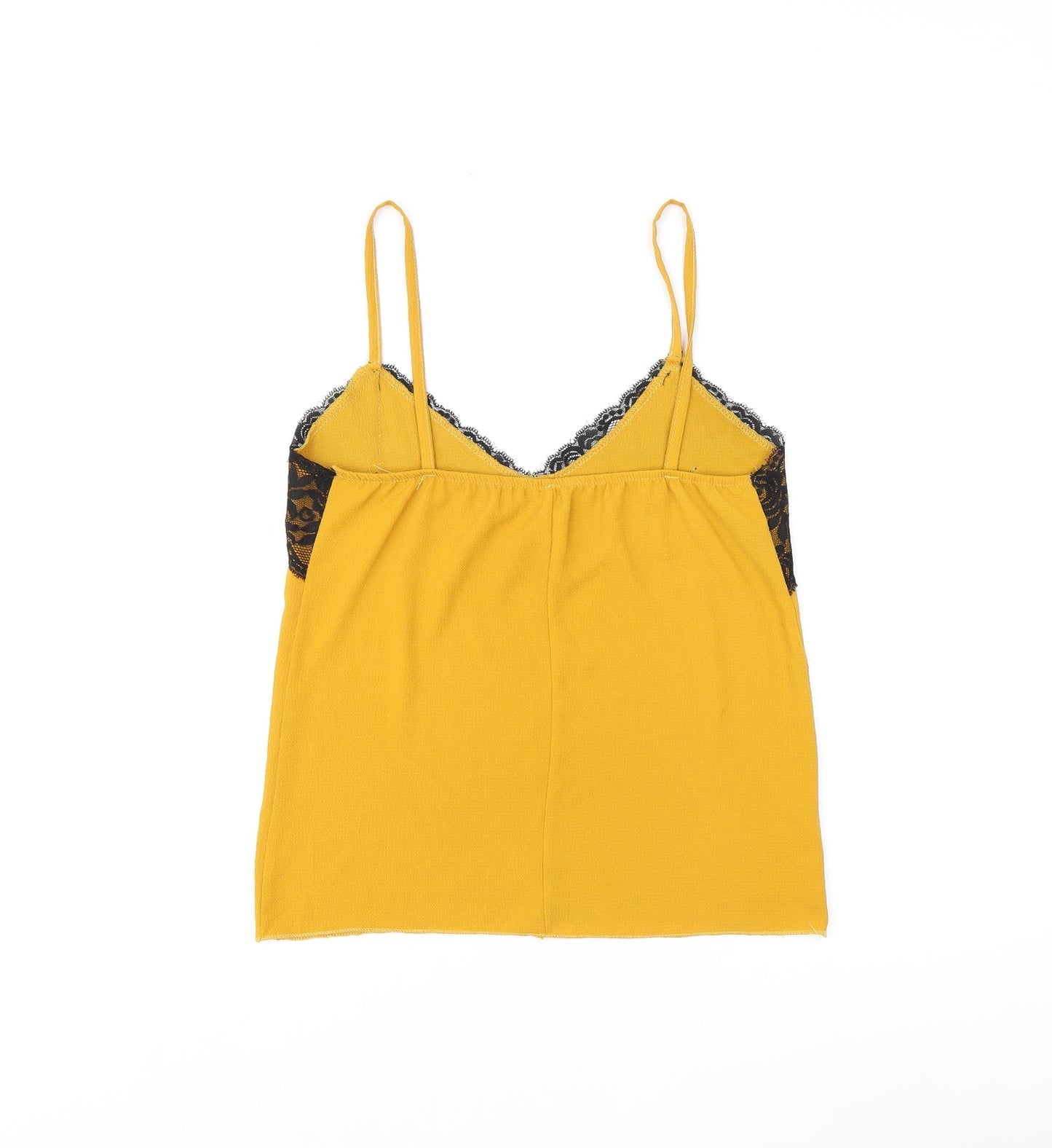 Womens UK Size 8 Made in Italy Yellow Camisole T-Shirt