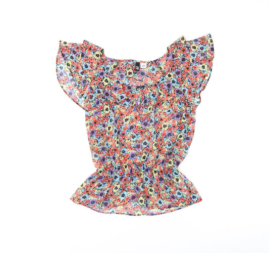 Womens UK Size 4 H&M Multicoloured Basic Blouse