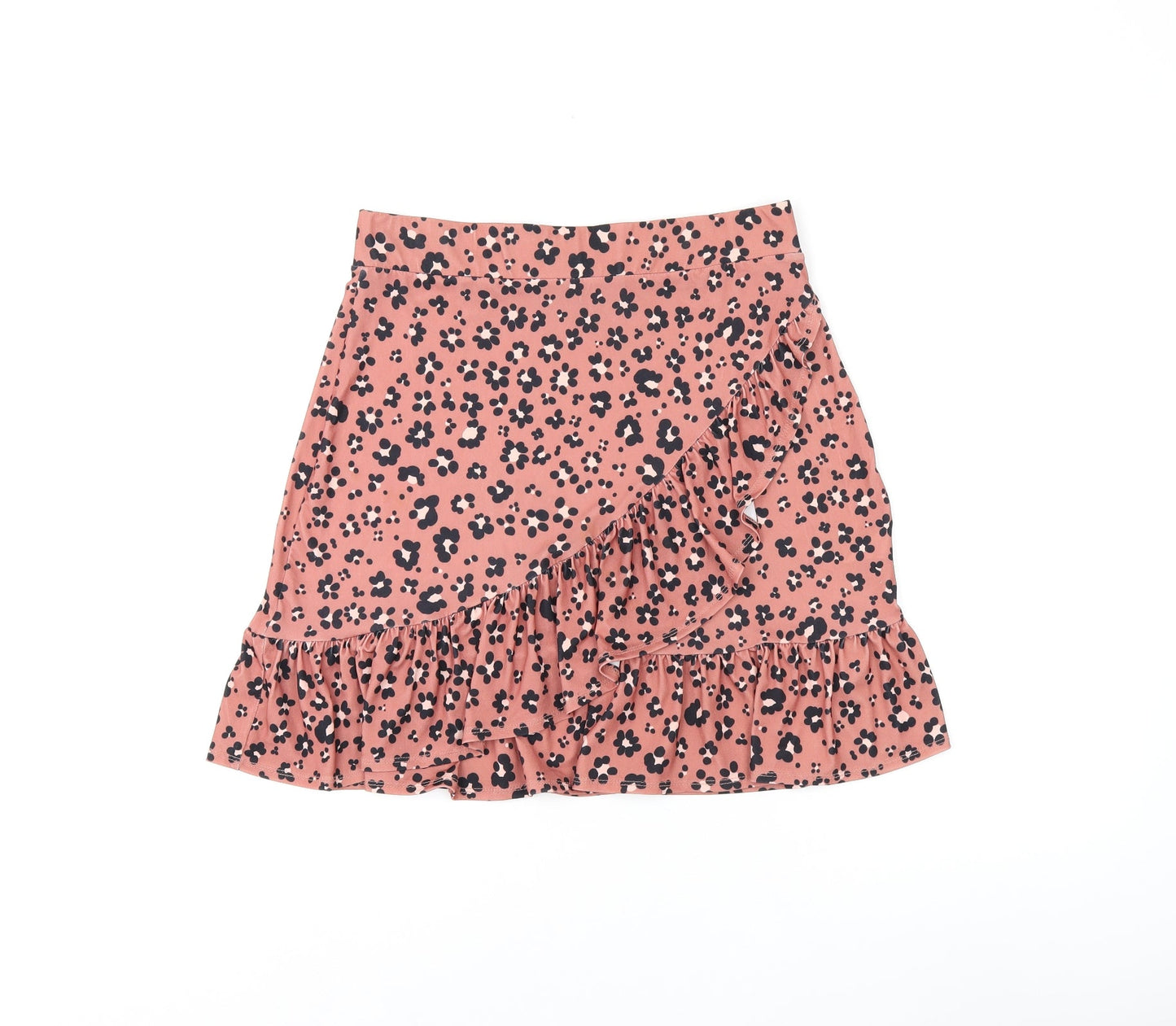 Oasis Womens Pink Floral Polyester Mini Skirt Size M