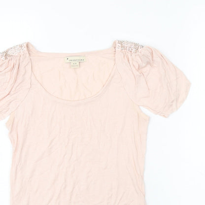 Twenty One Womens Pink Polyester Basic Tank Size S Scoop Neck