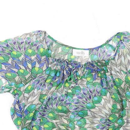 Womens UK Size S Wallis Multicoloured Basic Blouse