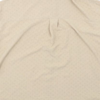 Womens UK Size 10 New Look Beige Basic Button-Up
