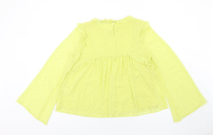 Womens UK Size 10 Marks and Spencer Yellow Basic Blouse