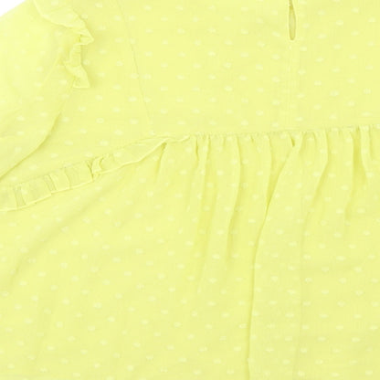 Womens UK Size 10 Marks and Spencer Yellow Basic Blouse