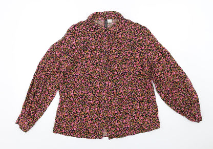Womens UK Size M H&M Multicoloured Basic Button-Up