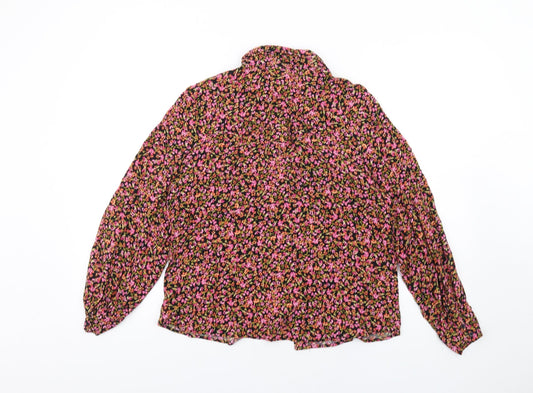 Womens UK Size M H&M Multicoloured Basic Button-Up