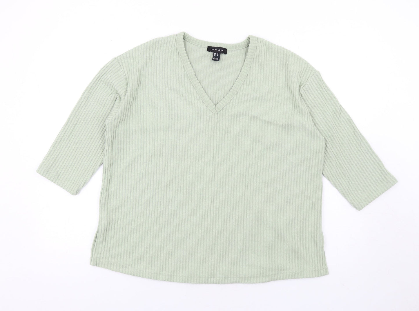 Womens UK Size M New Look Green Pullover Jumper
