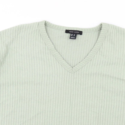 Womens UK Size M New Look Green Pullover Jumper