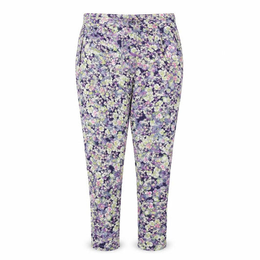 Warehouse Womens Multicoloured Floral Viscose Trousers Size 12 L30 in Regular Drawstring