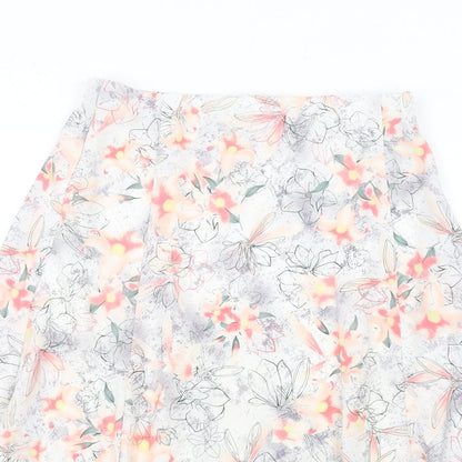 EWM Womens Multicoloured Floral Polyester A-Line Skirt Size 10