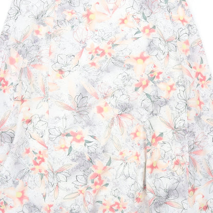 EWM Womens Multicoloured Floral Polyester A-Line Skirt Size 10