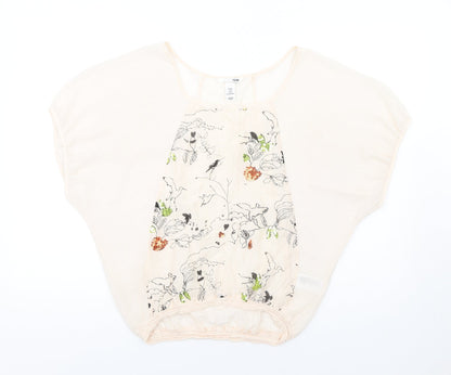 Womens UK Size 8 H&M Ivory Basic Blouse