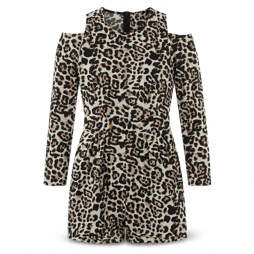 Womens UK Size 6 Boohoo One-Piece Brown Playsuit