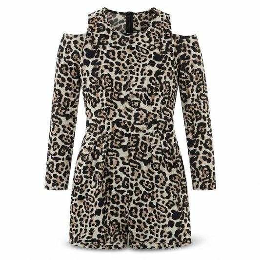 Womens UK Size 6 Boohoo One-Piece Brown Playsuit