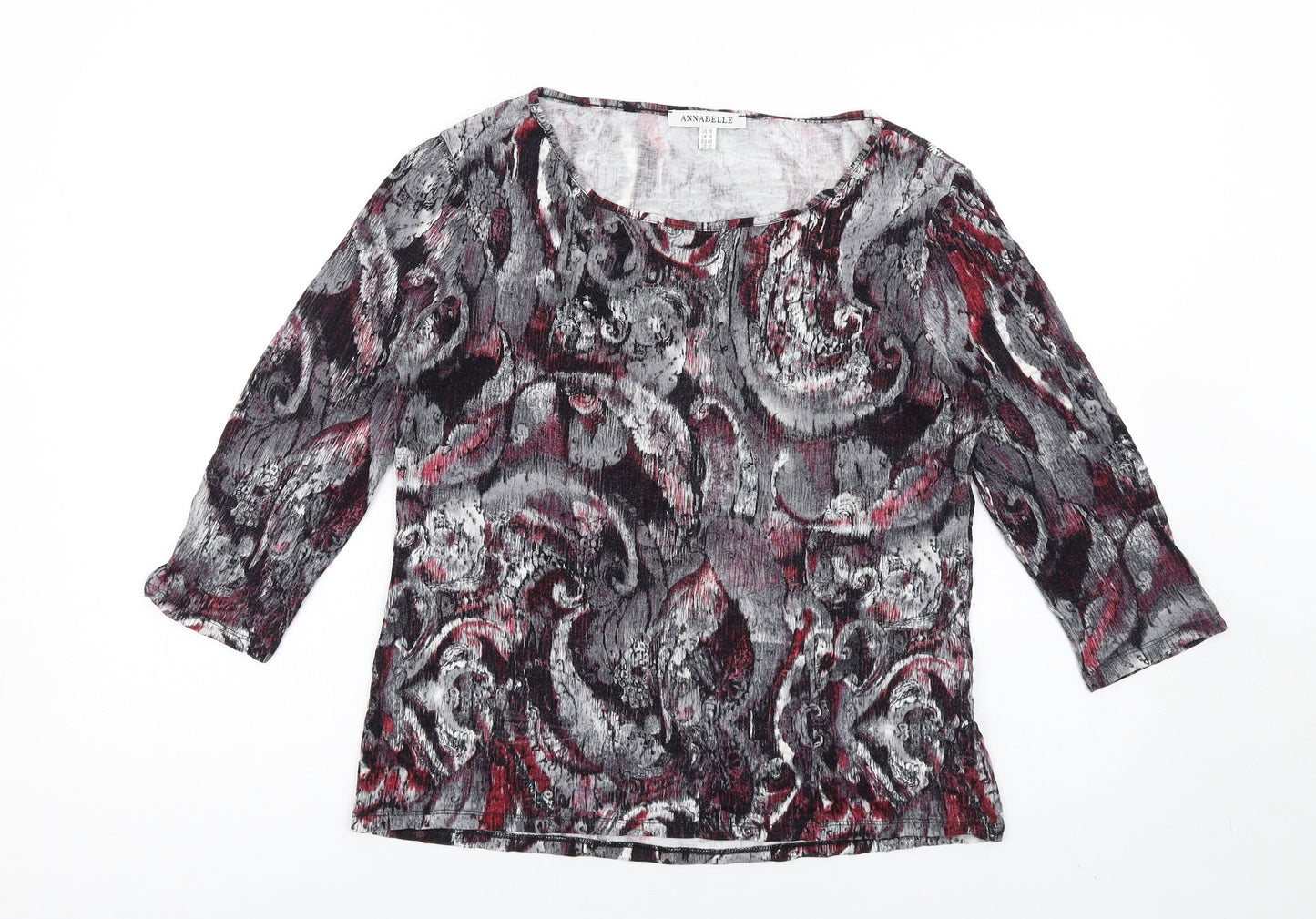 Womens UK Size 14 Annabelle Multicoloured Basic T-Shirt