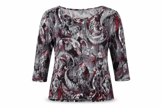 Womens UK Size 14 Annabelle Multicoloured Basic T-Shirt