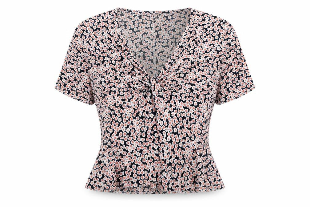 Womens UK Size 8 Miss Selfridge Multicoloured Basic T-Shirt