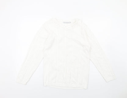 Womens UK Size S Alice Collins White Pullover Jumper