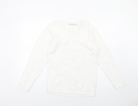 Womens UK Size S Alice Collins White Pullover Jumper
