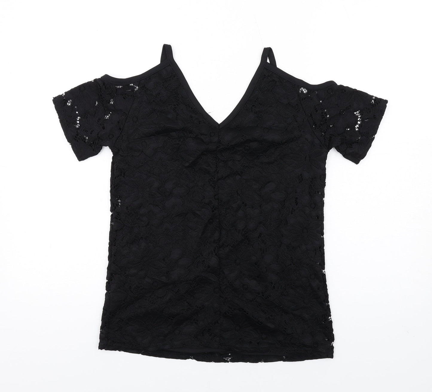 Womens UK Size 10 Very Black Basic T-Shirt