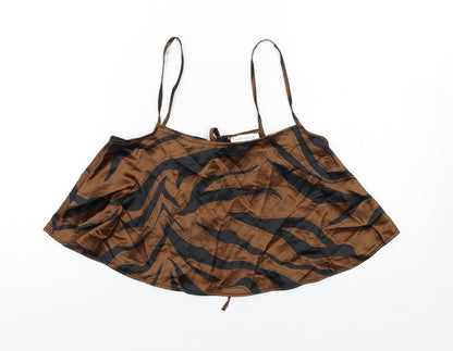 Womens UK Size 8 Topshop Brown Camisole Tank