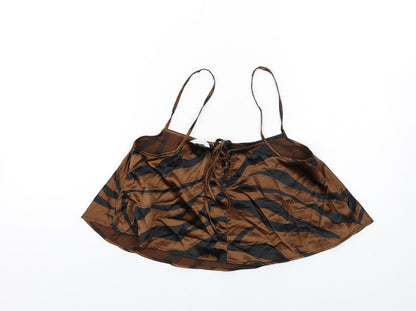 Womens UK Size 8 Topshop Brown Camisole Tank