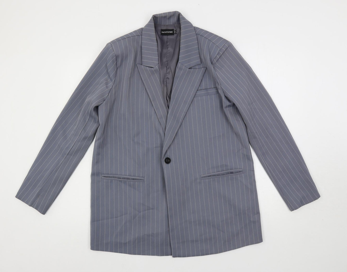 Womens UK Size 6 PRETTYLITTLETHING Grey Jacket