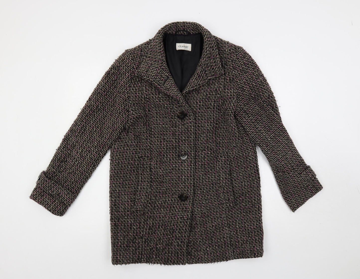 Womens UK Size 10 Marks and Spencer Multicoloured Overcoat