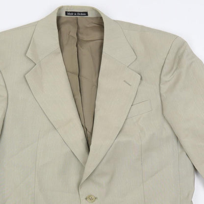 Mens UK Size 40 Brook Taverner Regular Beige Suit Jacket