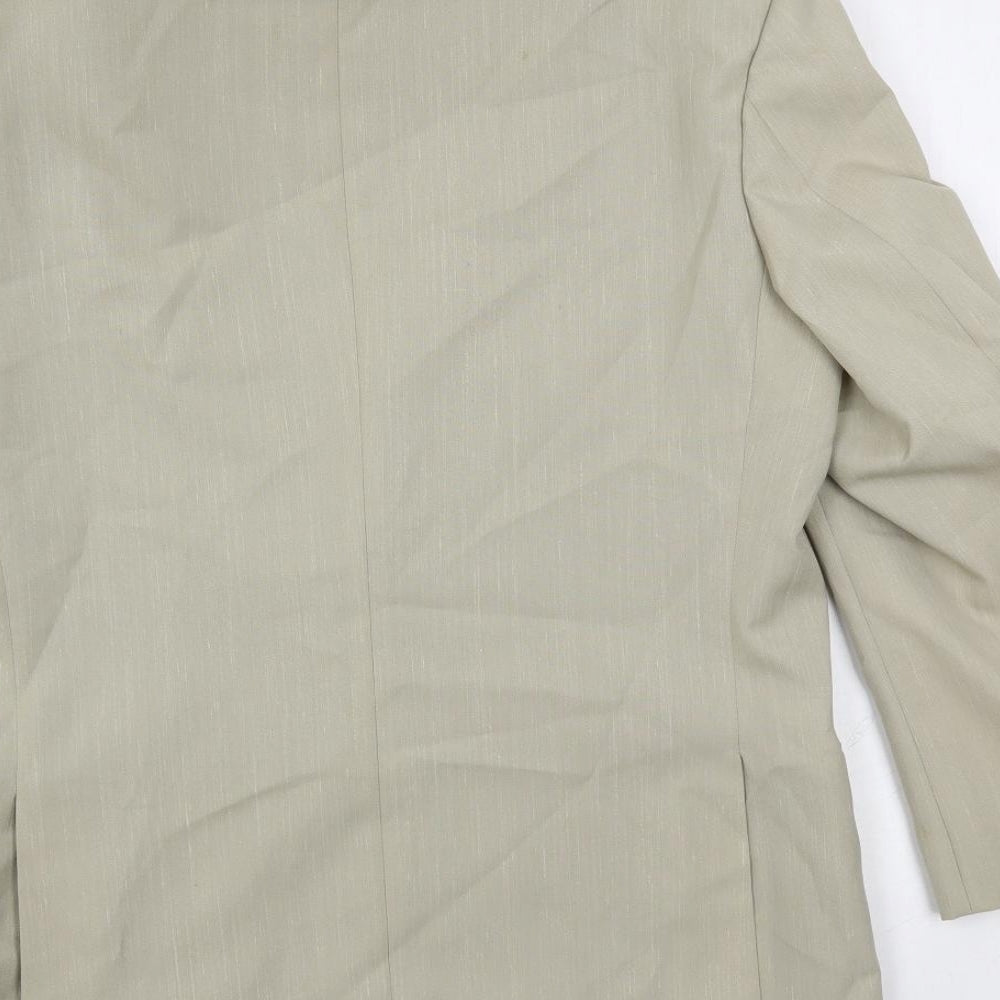 Mens UK Size 40 Brook Taverner Regular Beige Suit Jacket
