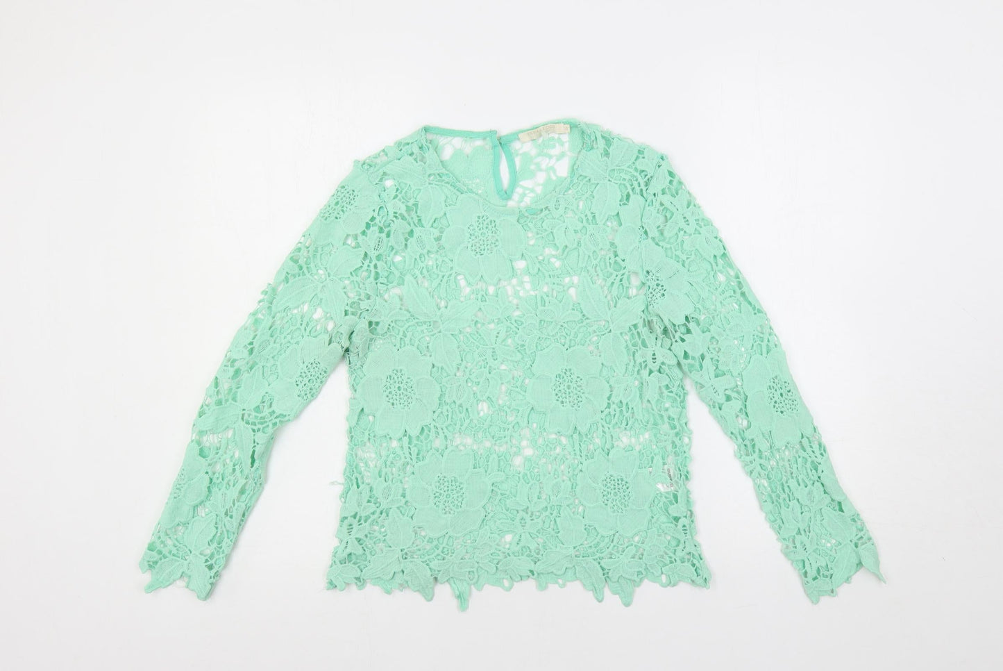 Womens UK Size S Vera & Lucy Green Basic Blouse