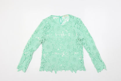 Womens UK Size S Vera & Lucy Green Basic Blouse