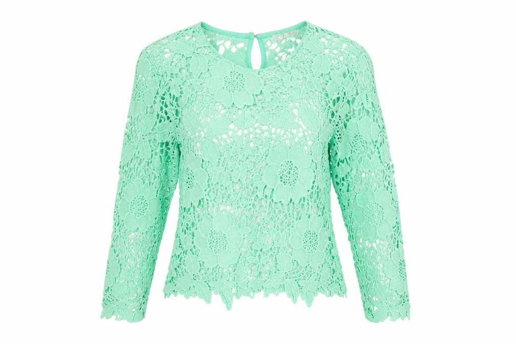 Womens UK Size S Vera & Lucy Green Basic Blouse