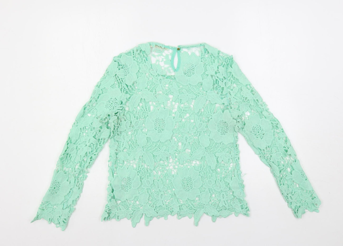 Womens UK Size S Vera & Lucy Green Basic Blouse